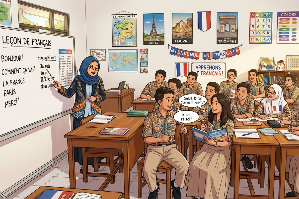 Mengurai Tantangan Kurikulum! Di Balik Wacana Wajib Belajar Bahasa Perancis, Ada PR Besar Soal Guru dan Fasilitas